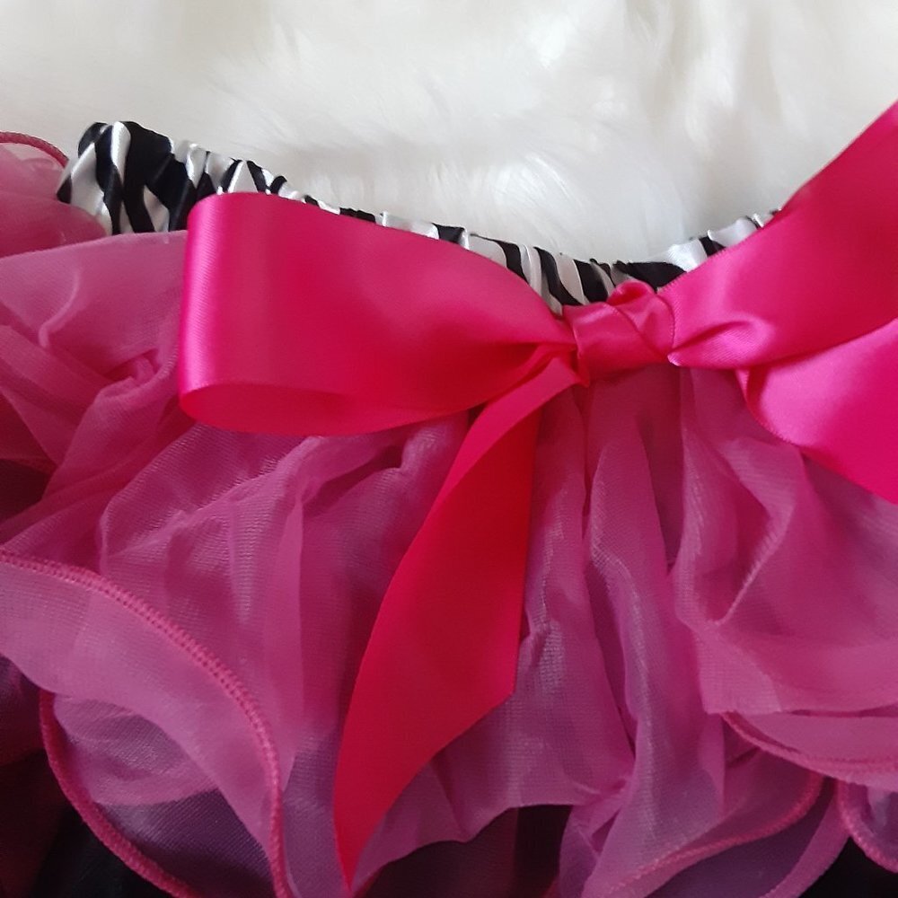 Zebra Print Diva Tutu Skirt Size 3/4T - Picture 3 of 4